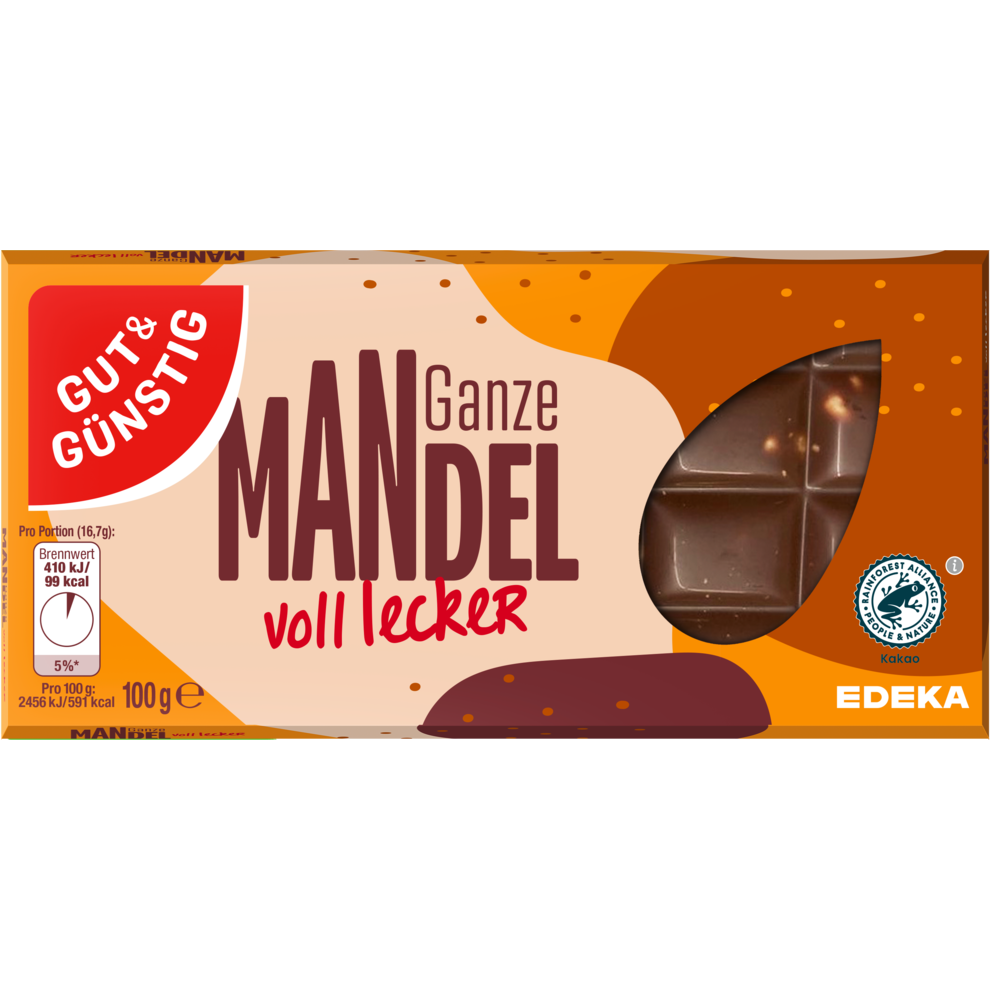 Edel Vollmilch Ganze Mandel EDEKA