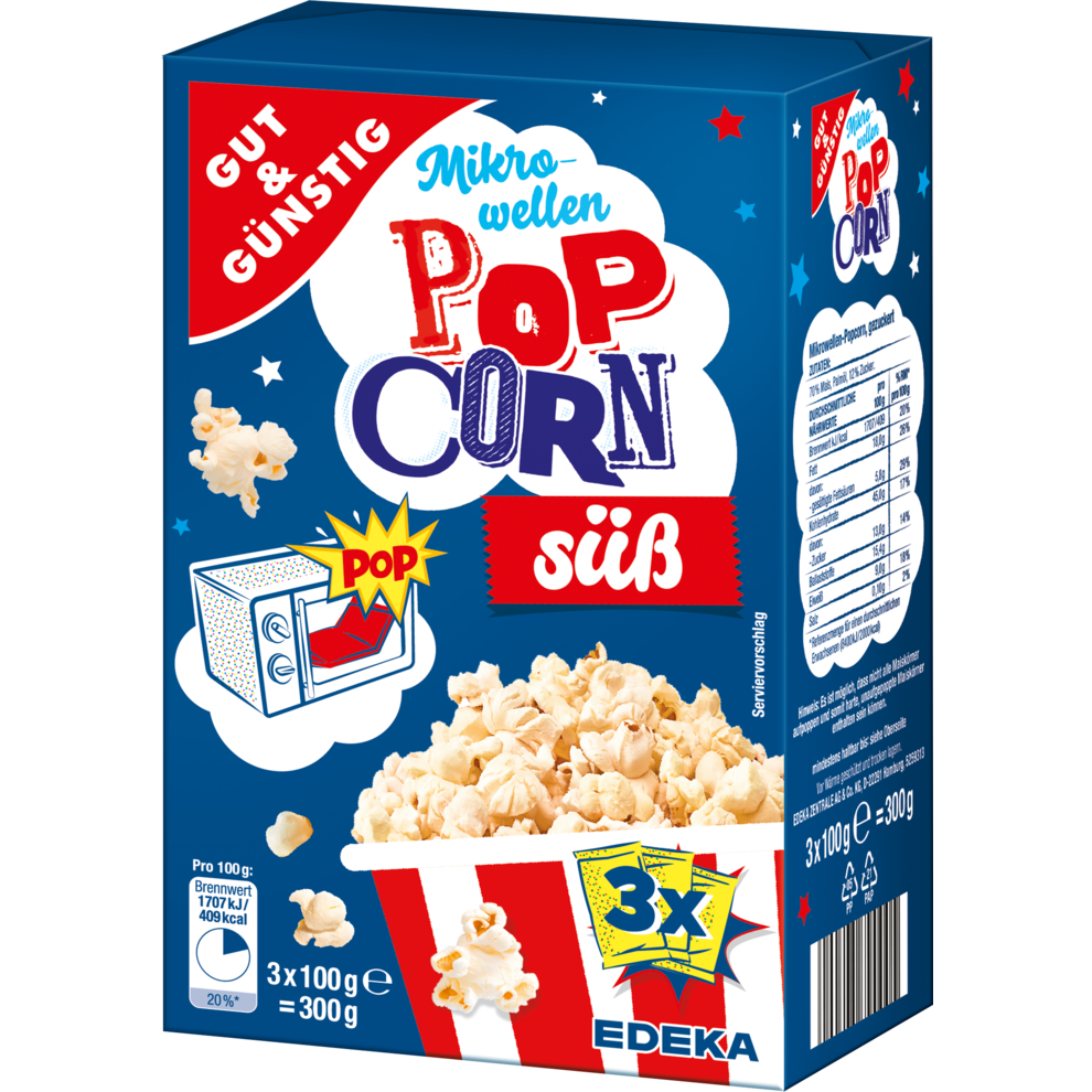 Mikrowellenpopcorn süß