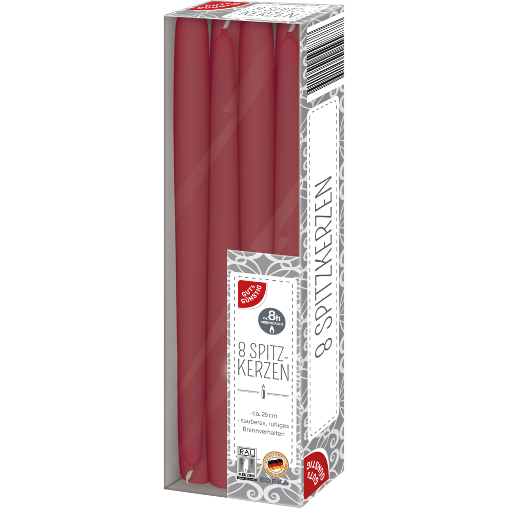 Spitzkerzen bordeaux