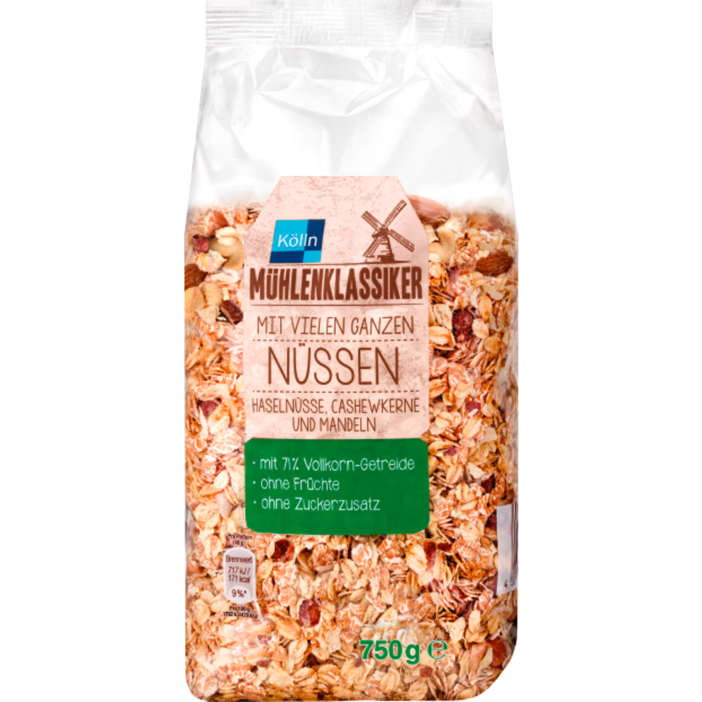 Mühlenklassiker Müsli mit vielen ganzen Nüssen