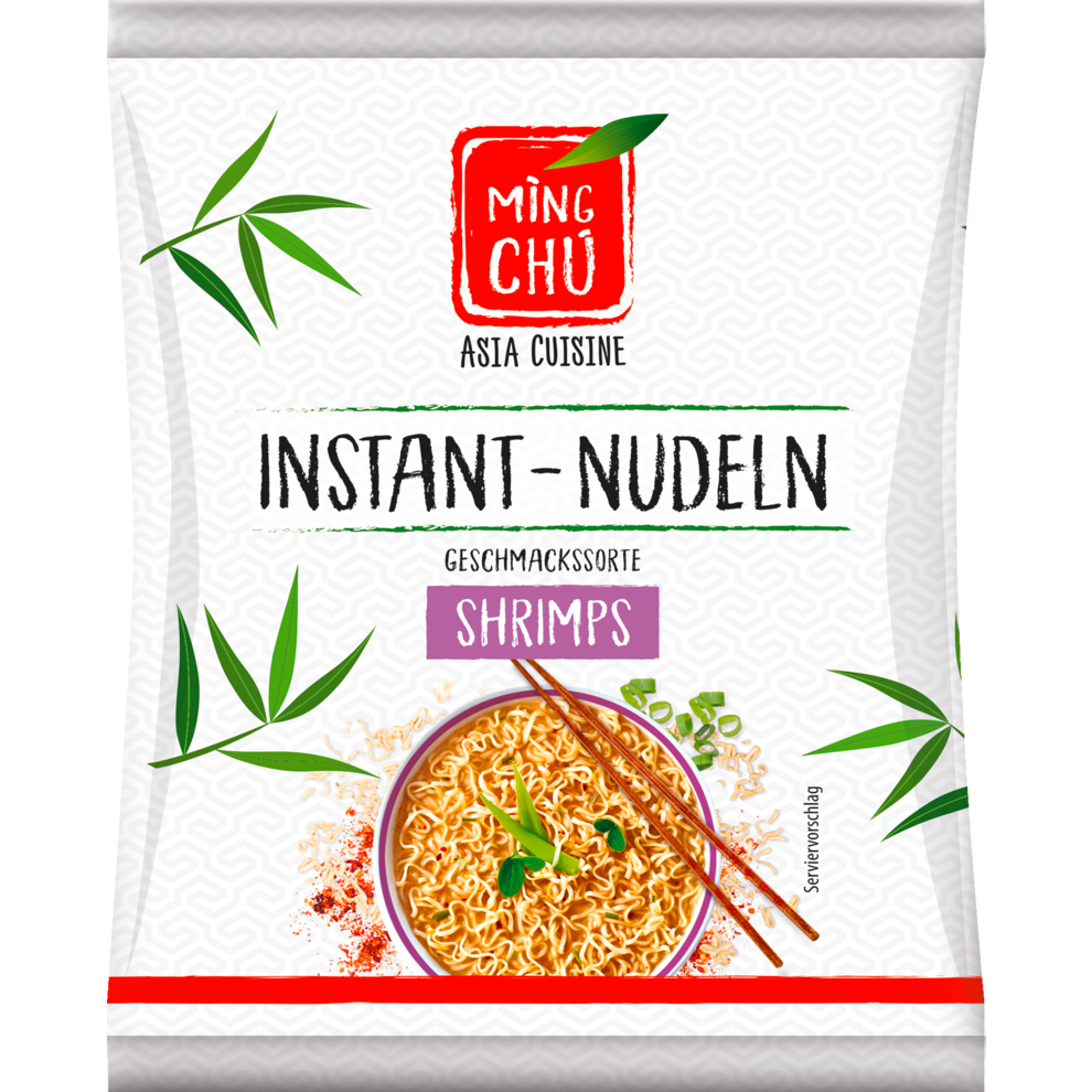 Instant-Nudeln Shrimps