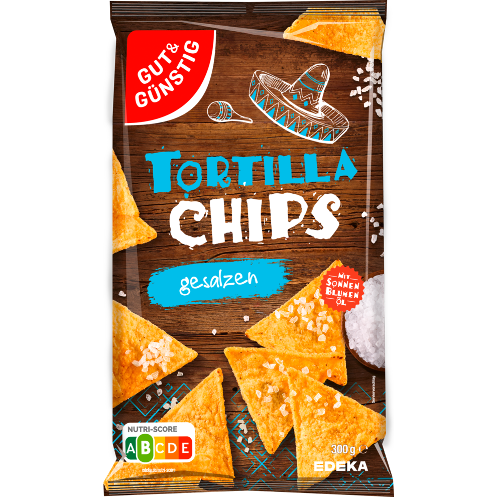 Tortilla Chips gesalzen