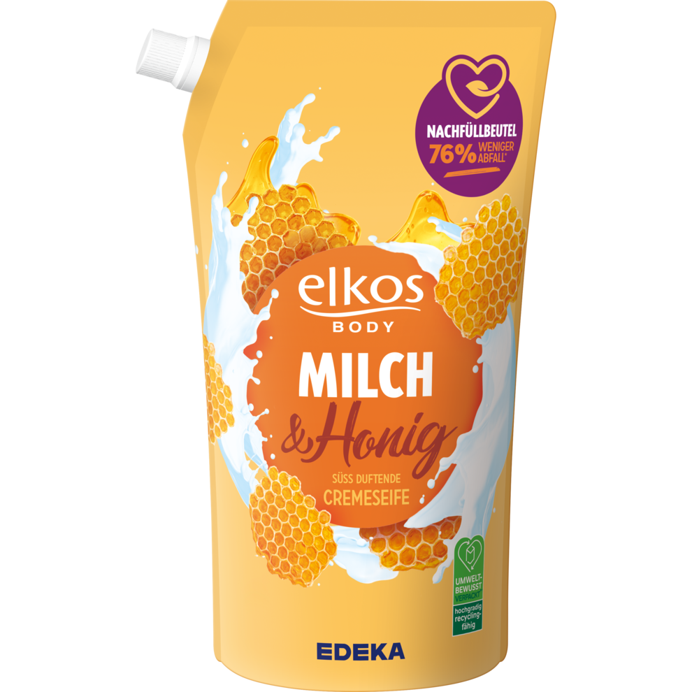 Cremeseife Milch & Honig Nachfüllbeutel