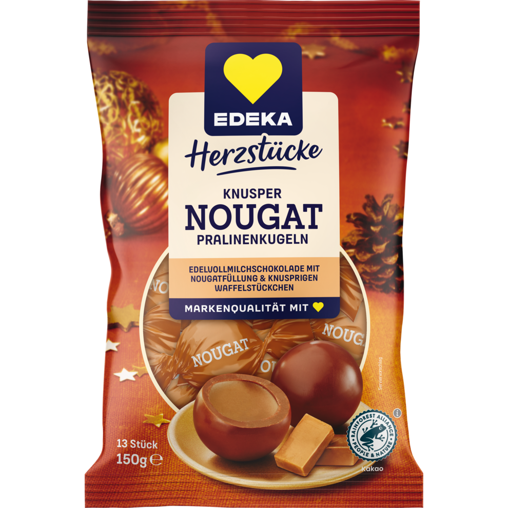 Weihnachtskugeln Knusper-Nougat