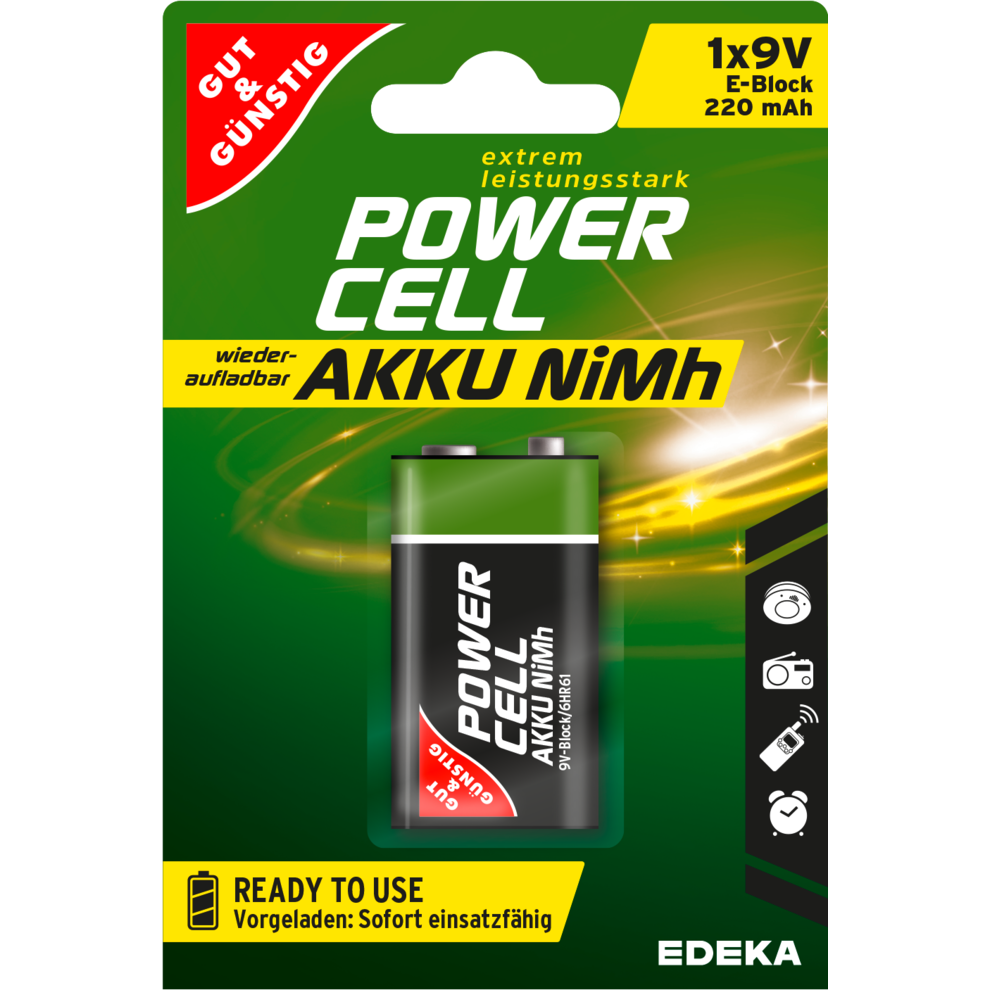 NiMh-Akku E-Block 9V (6HR61)