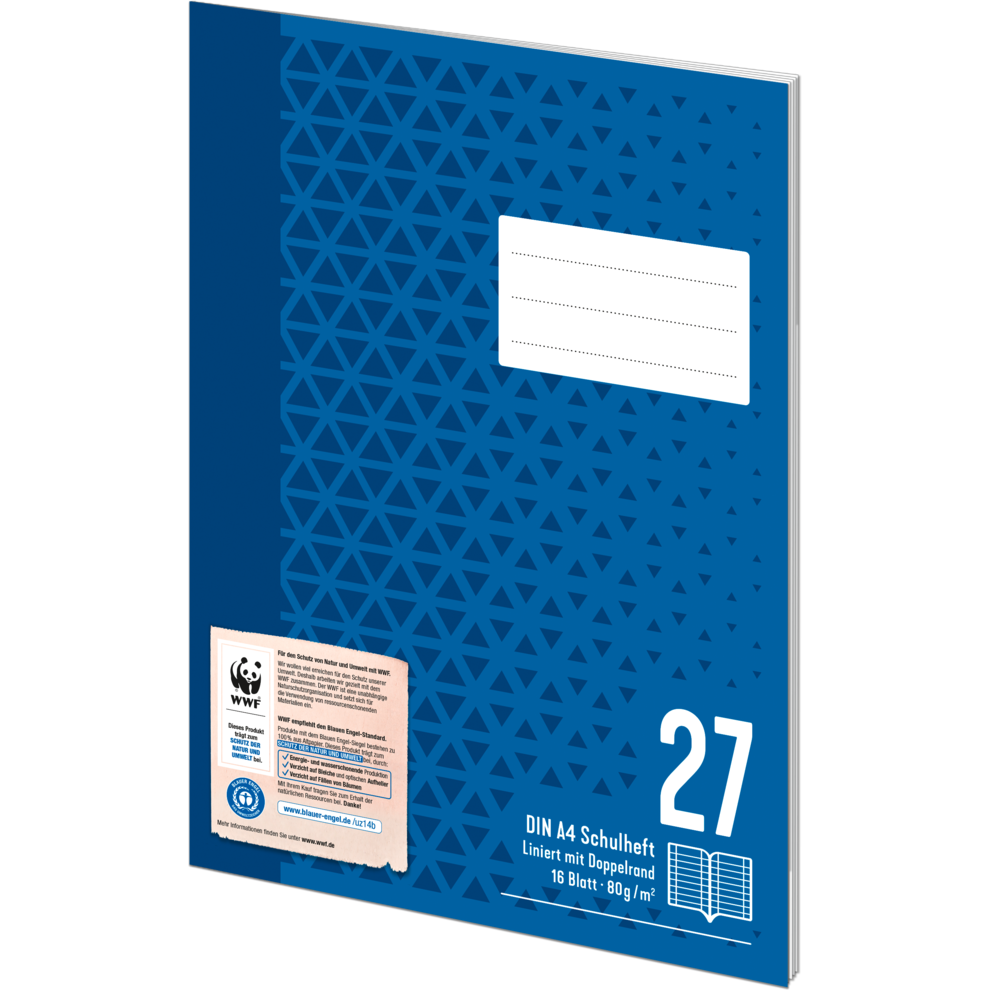Heft A4, Lineatur 27