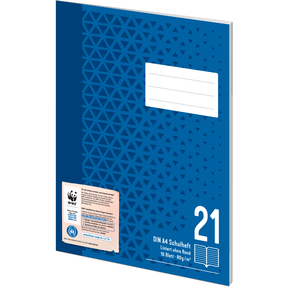 Heft A4, Lineatur 21