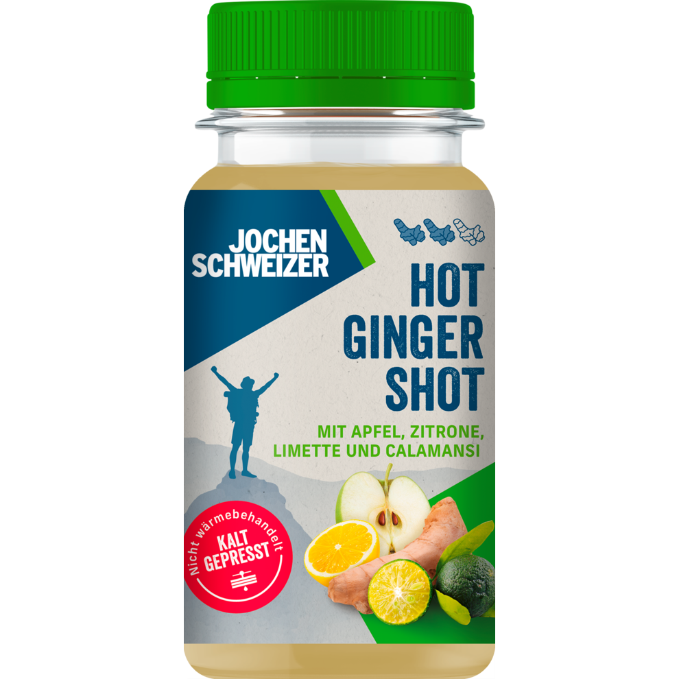 Ingwer-Shot mit Apfel, Zitrone, Limette und Calamansi