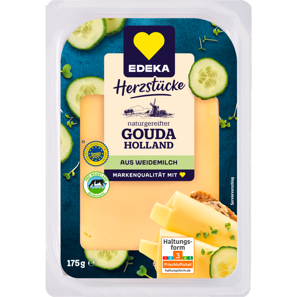 Gouda Holland in Scheiben 51% Fett i. Tr.