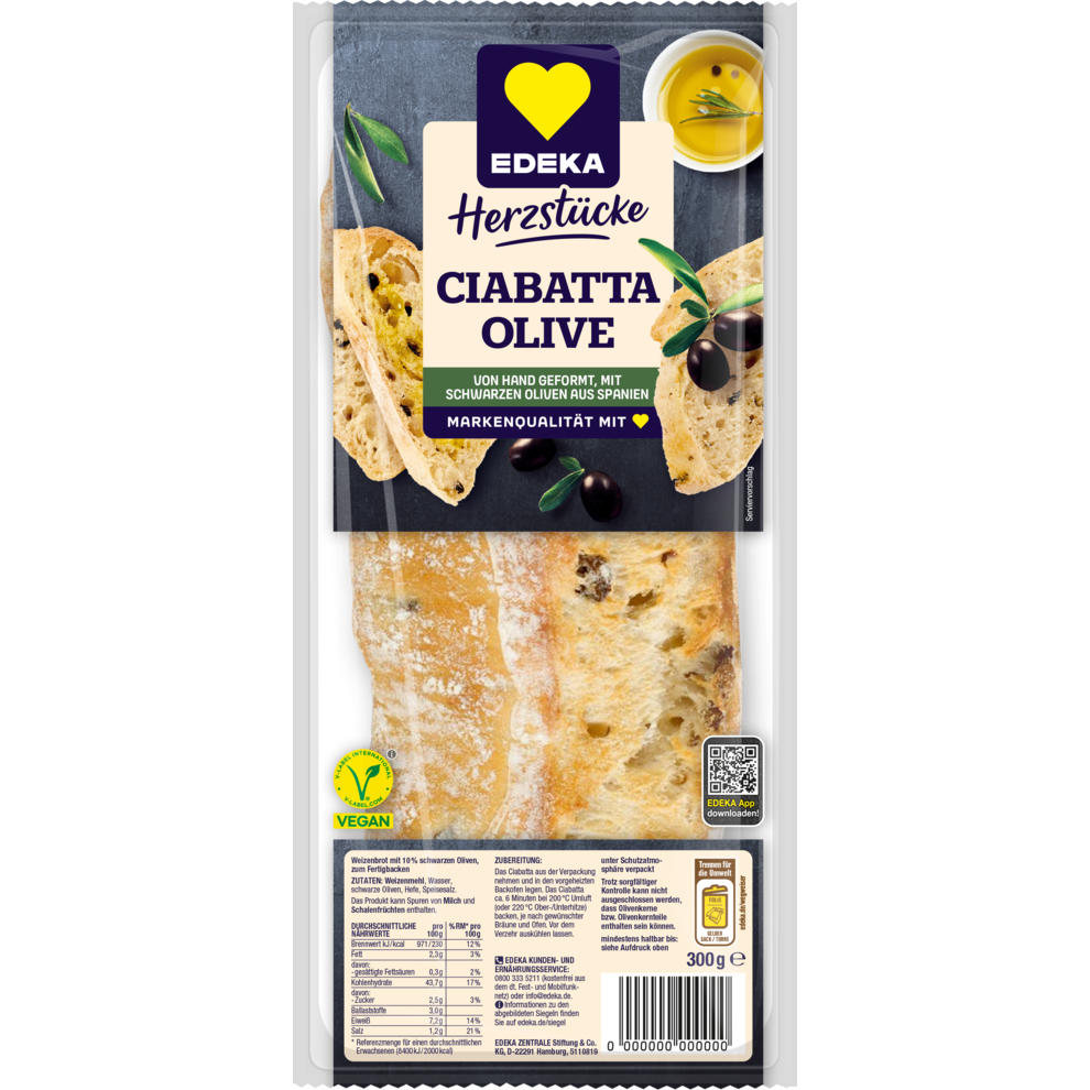 Ciabatta mit Oliven