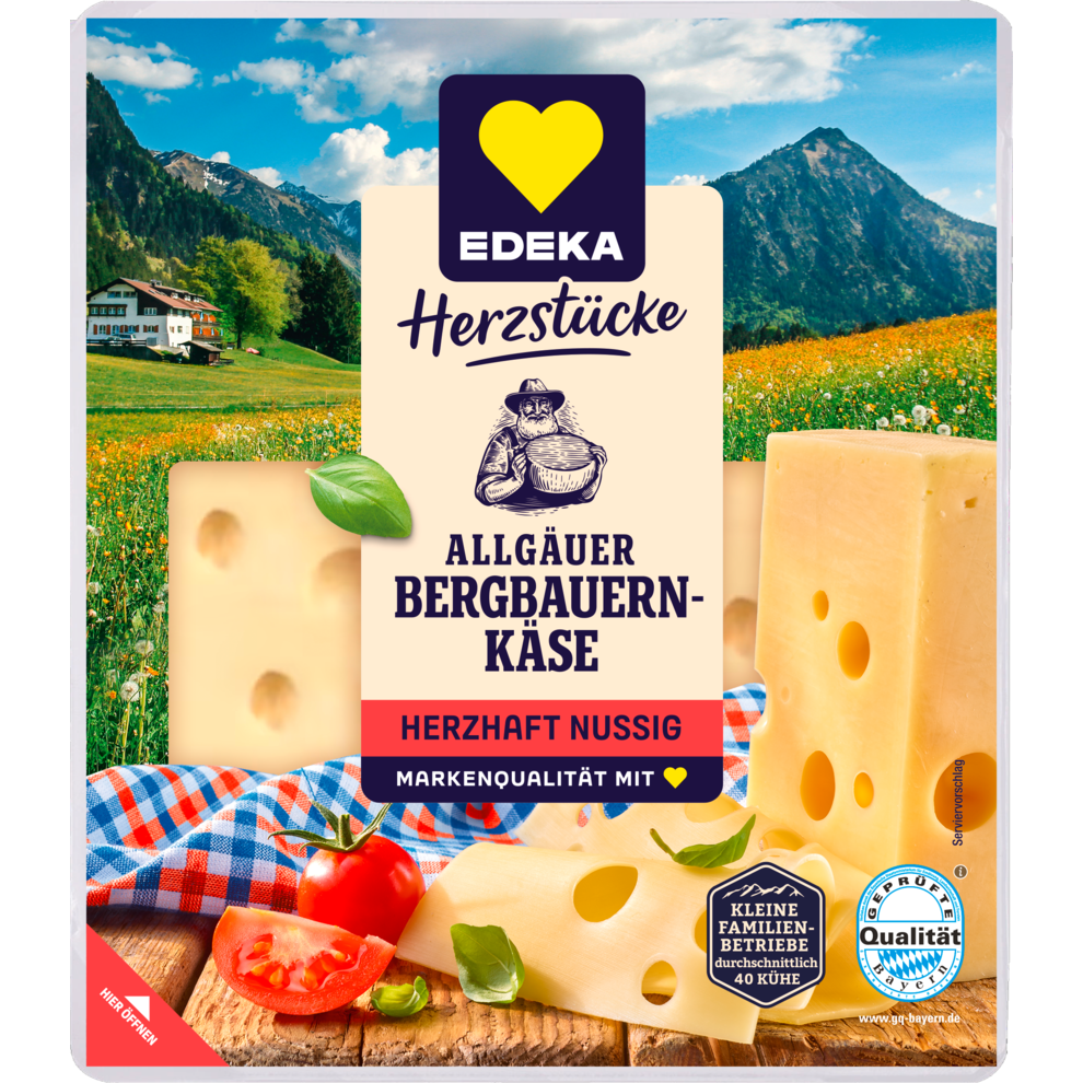 Bergbauernkäse herzhaft-nussig 45% Fett i. Tr.