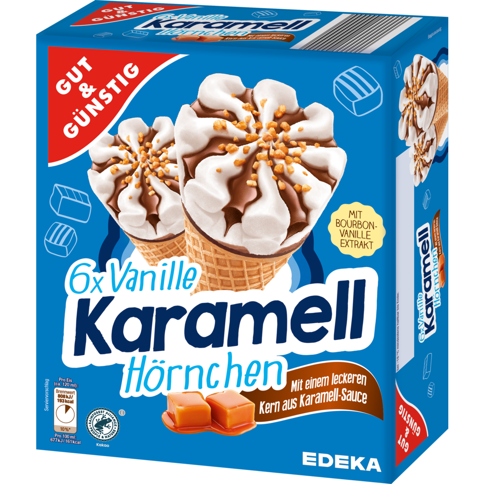 VanilleKaramellHörnchen, 6 Stück EDEKA