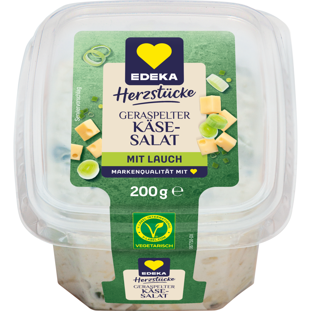 Geraspelter Käsesalat