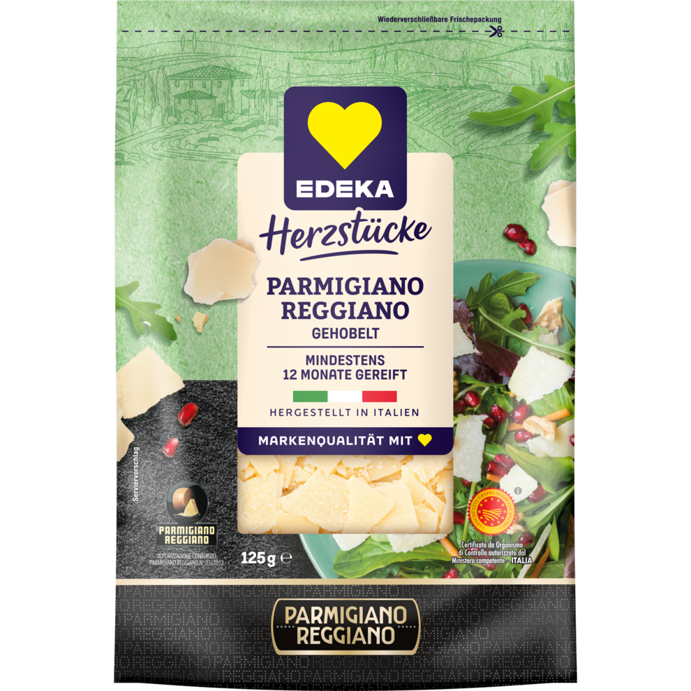 Parmigiano Reggiano 32% Fett i. Tr. gehobelt