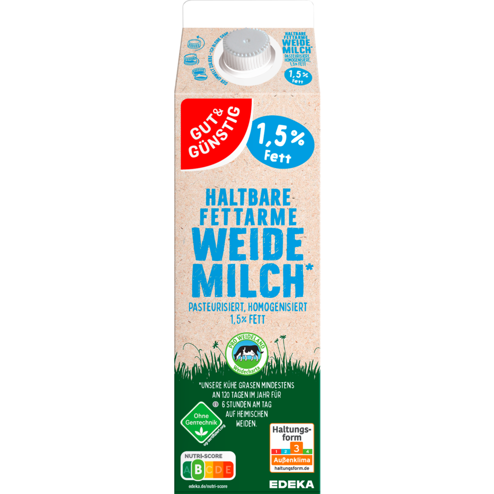 fettarme H-Weidemilch 1,5%