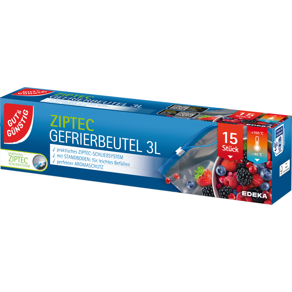 Ziptec Gefrierbeutel 3 Liter