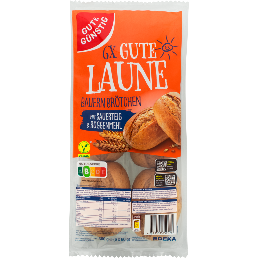 Gute Laune Bauernbrötchen