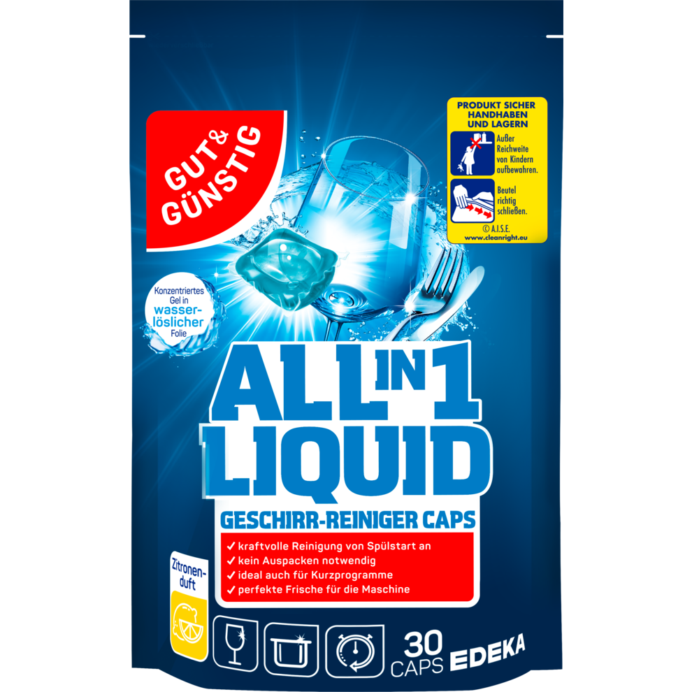 All-in-1 Liquid Geschirr-Reiniger Caps