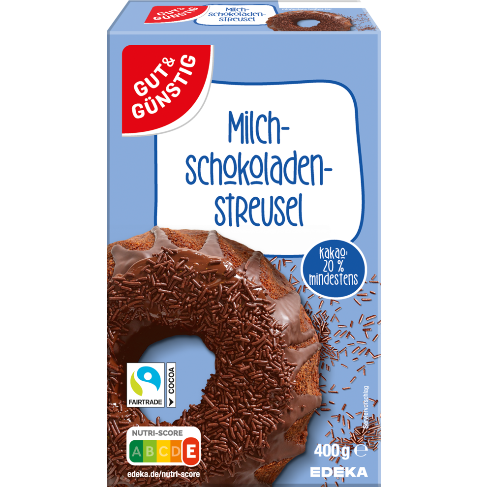 Faitrade Milchschokoladenstreusel
