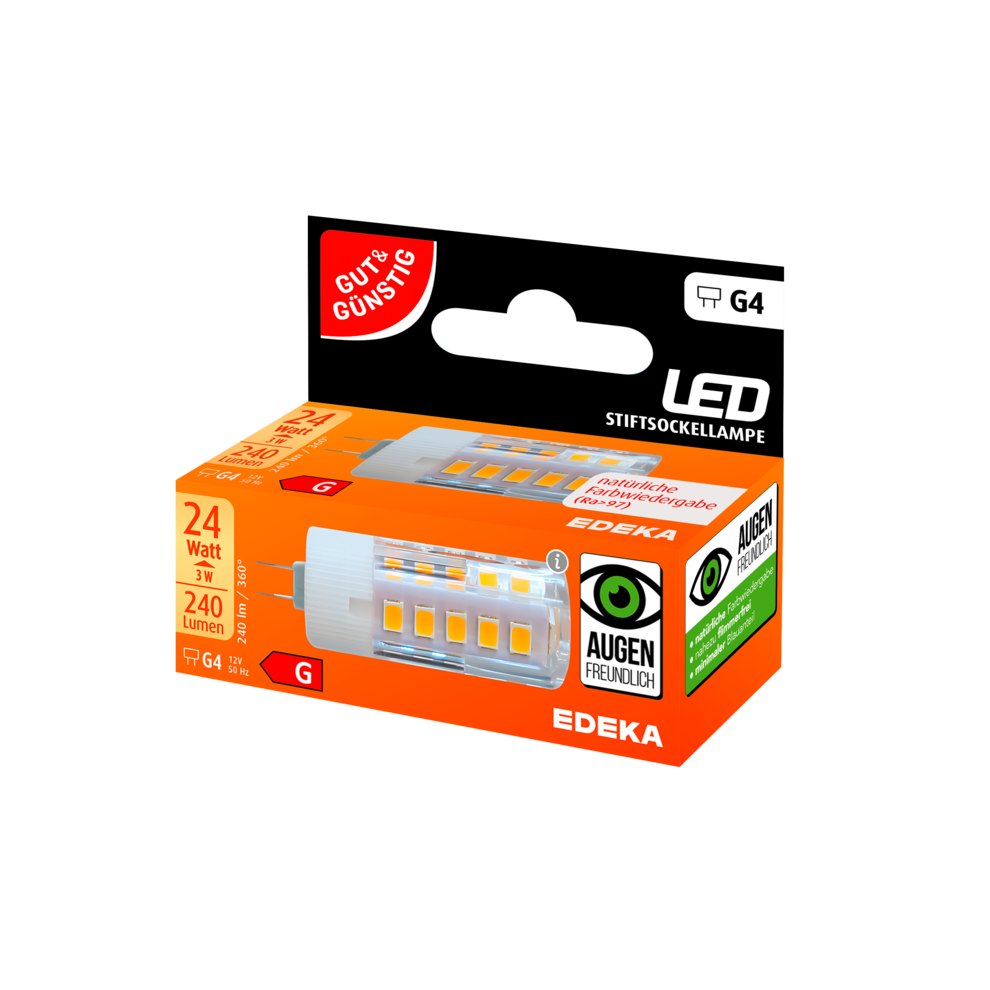 LED Stiftsockellampe G4, 240 Lumen, 3 Watt