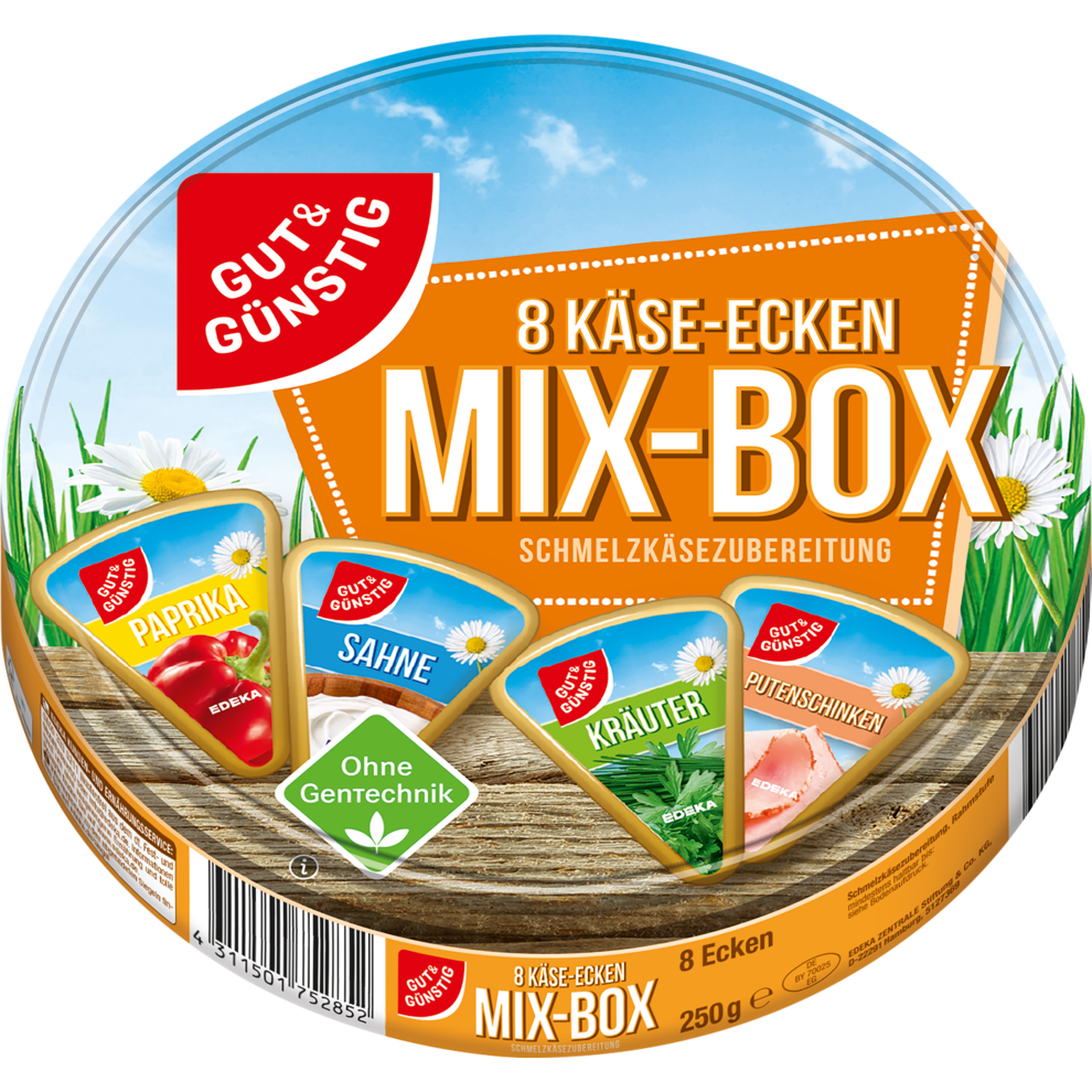Käse-Ecken Mix Schmelzkäsezubereitung 52% Fett i. Tr.