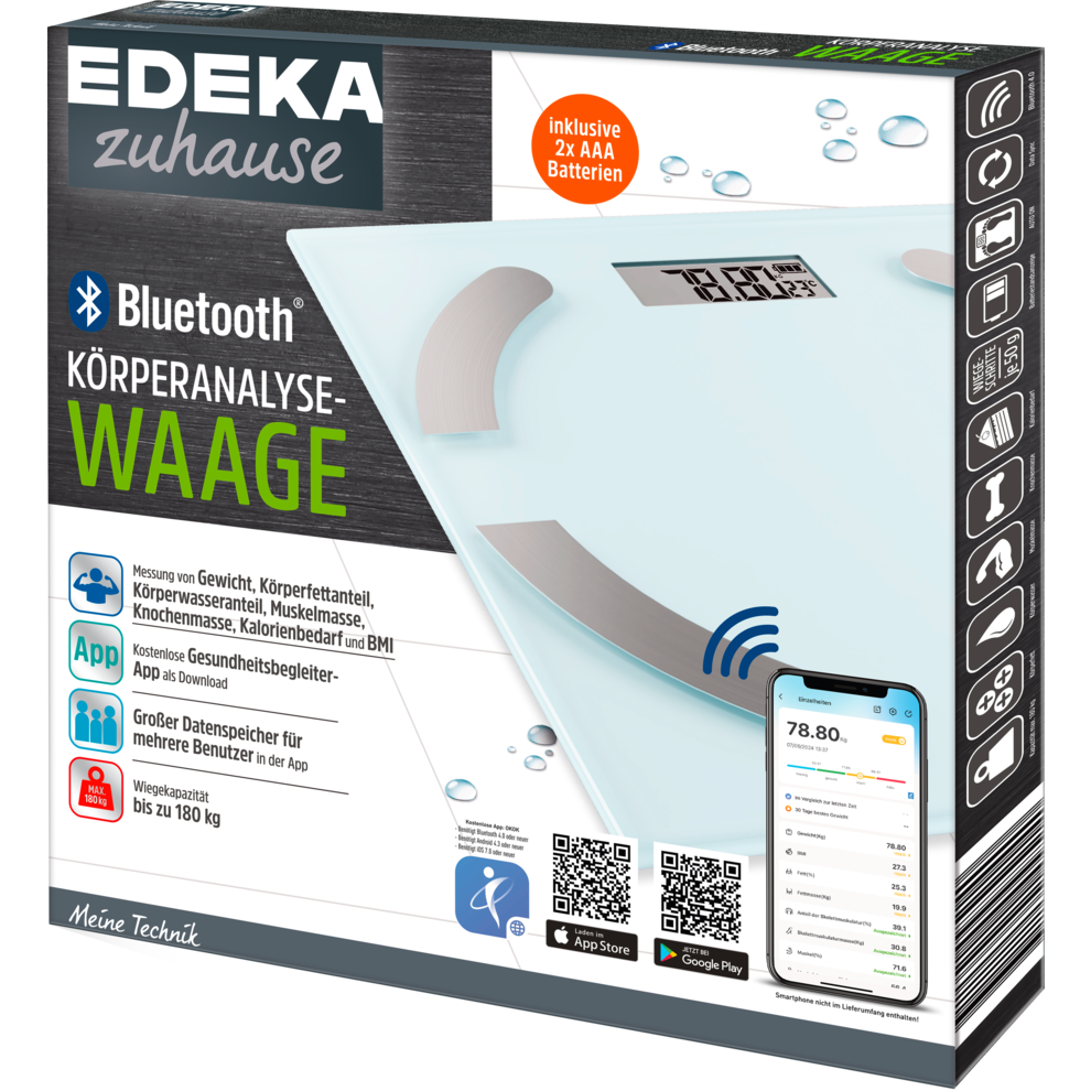 Bluetooth-Körperanalysewaage