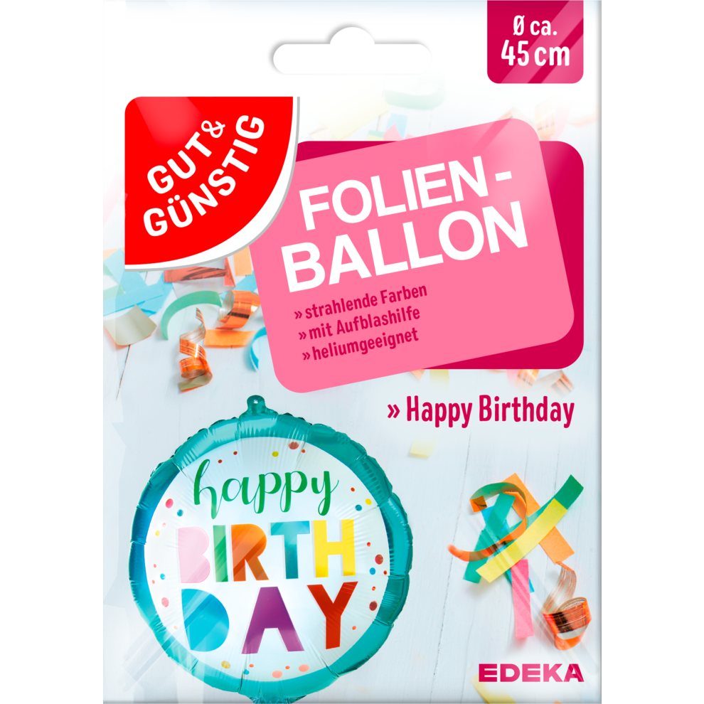 Folienballon Happy Birthday
