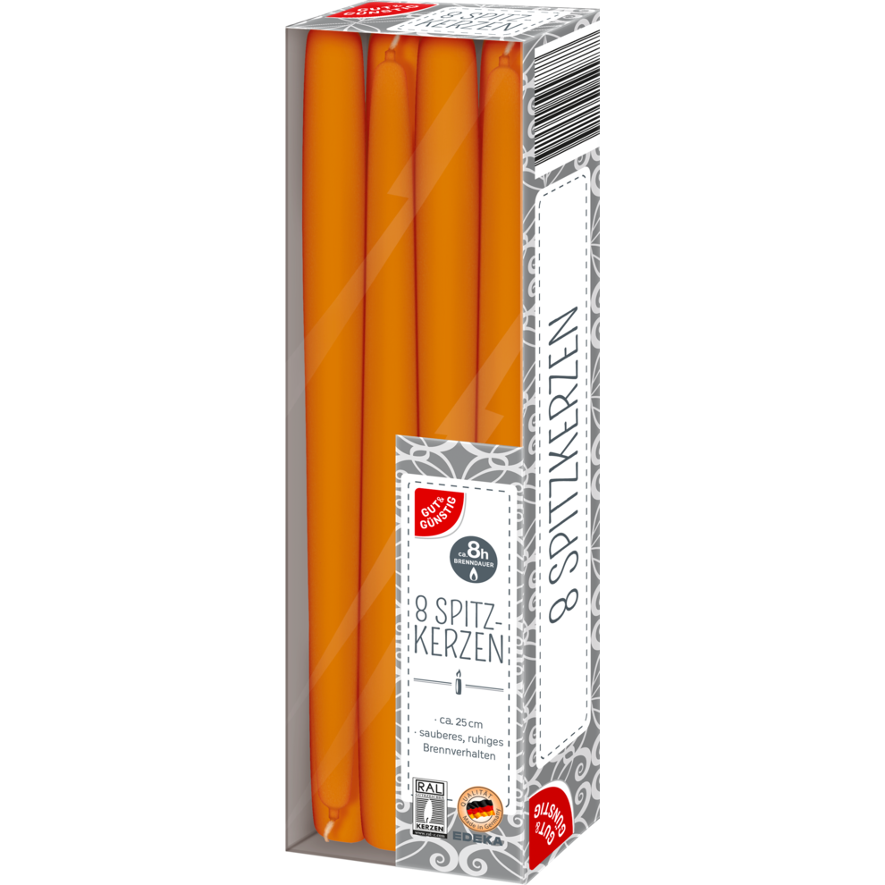 Spitzkerzen orange