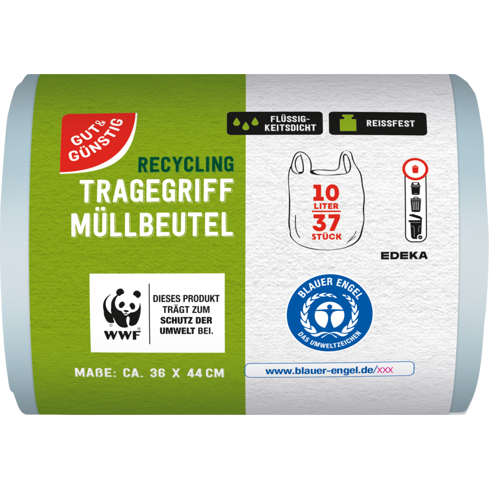 Recycling-Tragegriff Müllbeutel 10 Liter
