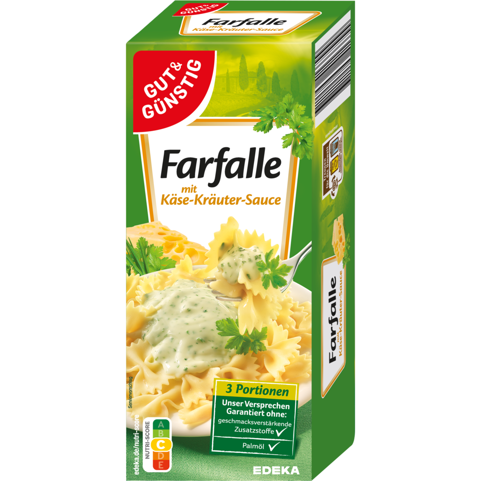 Farfalle mit Käse-Kräuter-Sauce