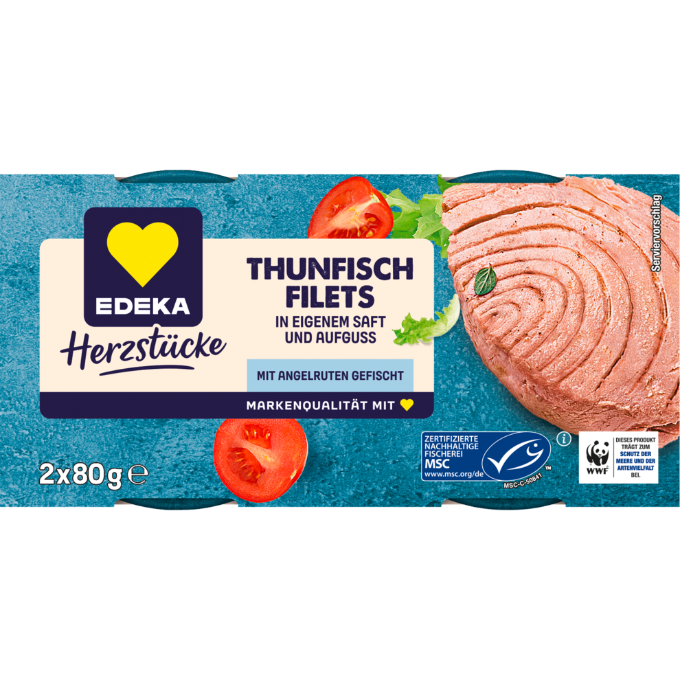 Thunfischfilets in eigenem Saft und Aufguss