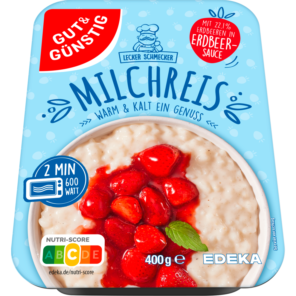 Milchreis mit Erdbeeren
