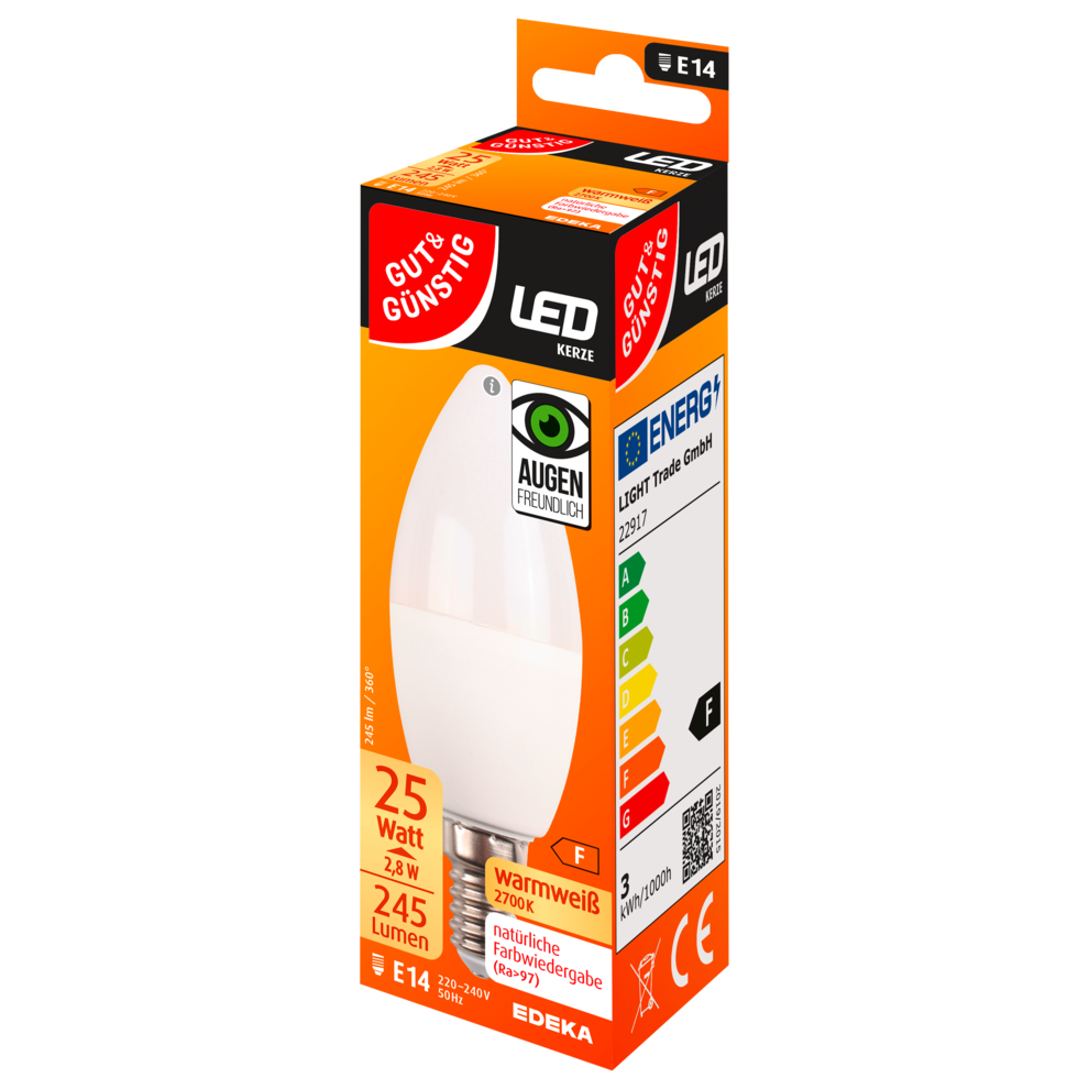 LED Kerze E14, 245 Lumen, 2,8 Watt