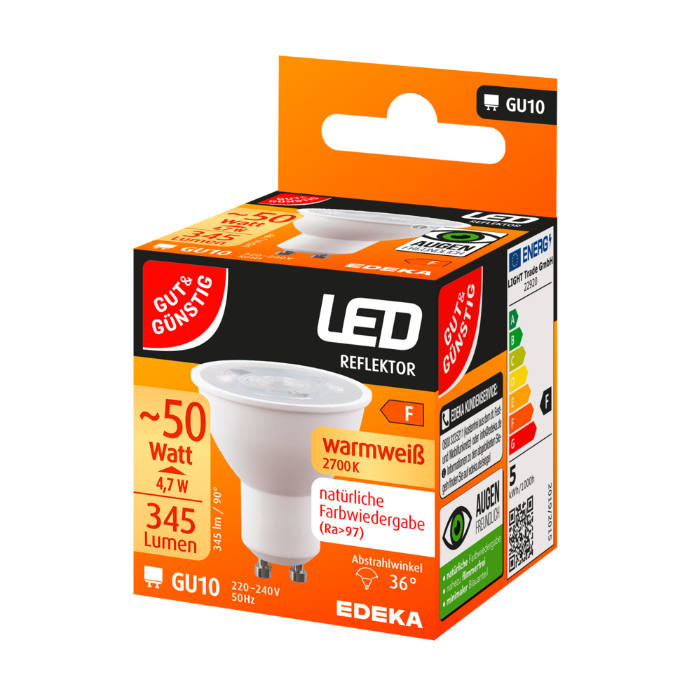 LED Reflektor GU10, 345 Lumen, 4,7 Watt
