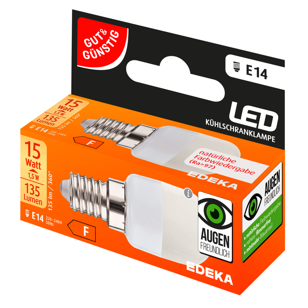 LED Kühlschranklampe E14, 135 Lumen, 1,5 Watt