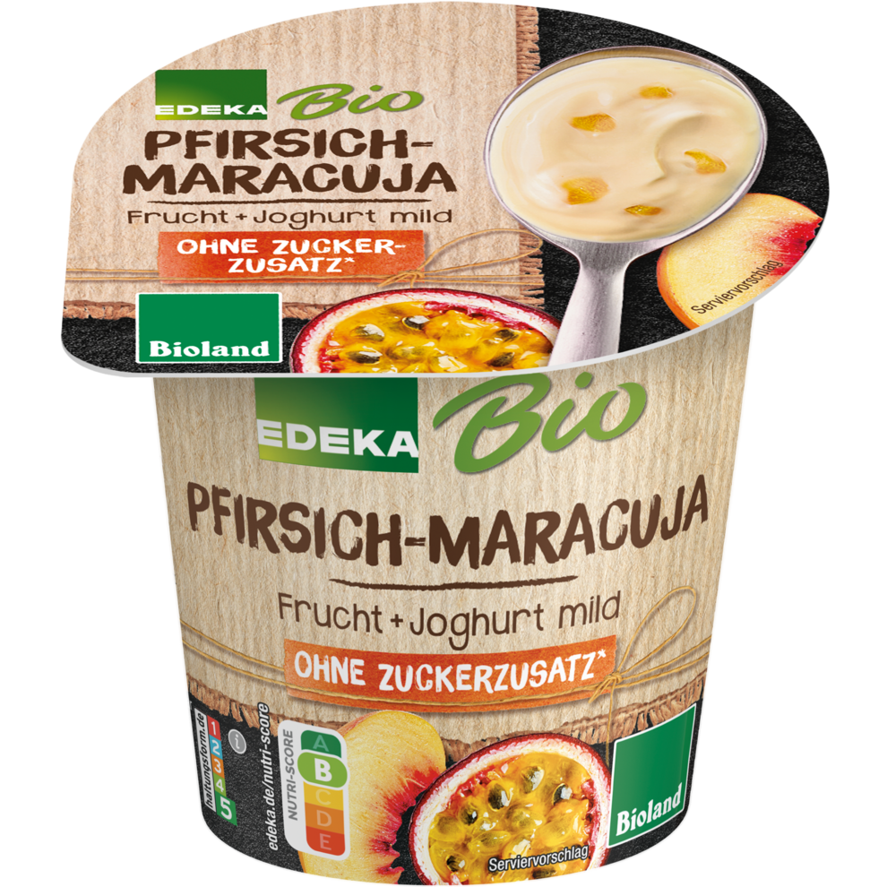 Fruchtjoghurt 3,8% Fett ohne Zuckerzusatz Pfirsich-Maracuja