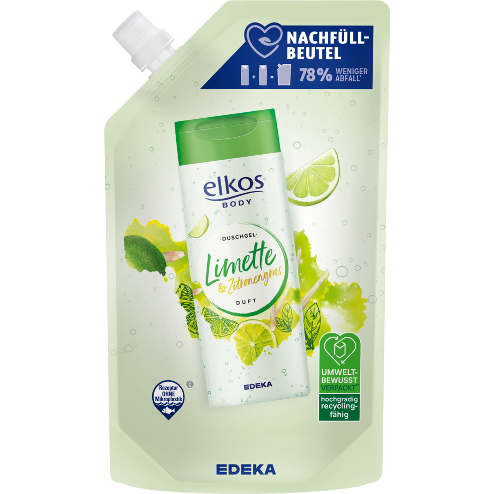 Duschgel Limette & Zitronengras Nachfüllbeutel
