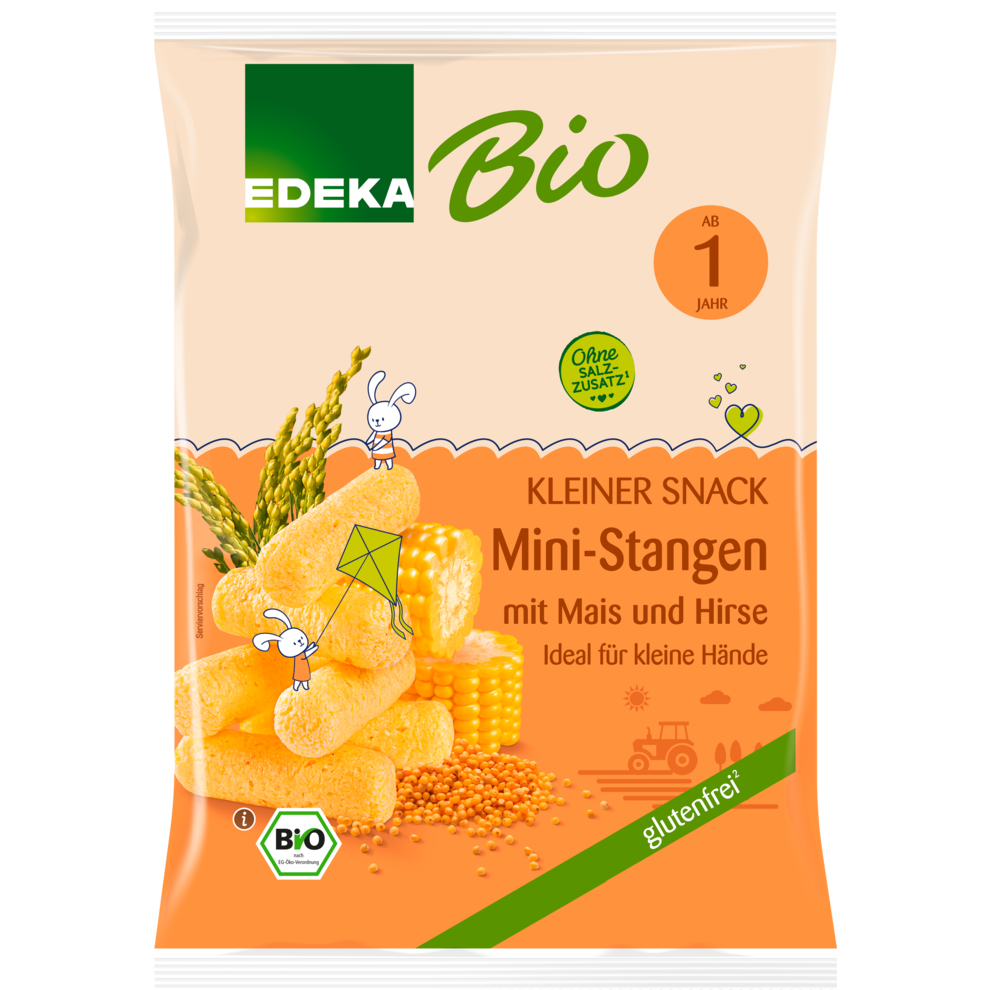 Mini-Stangen mit Mais und Hirse