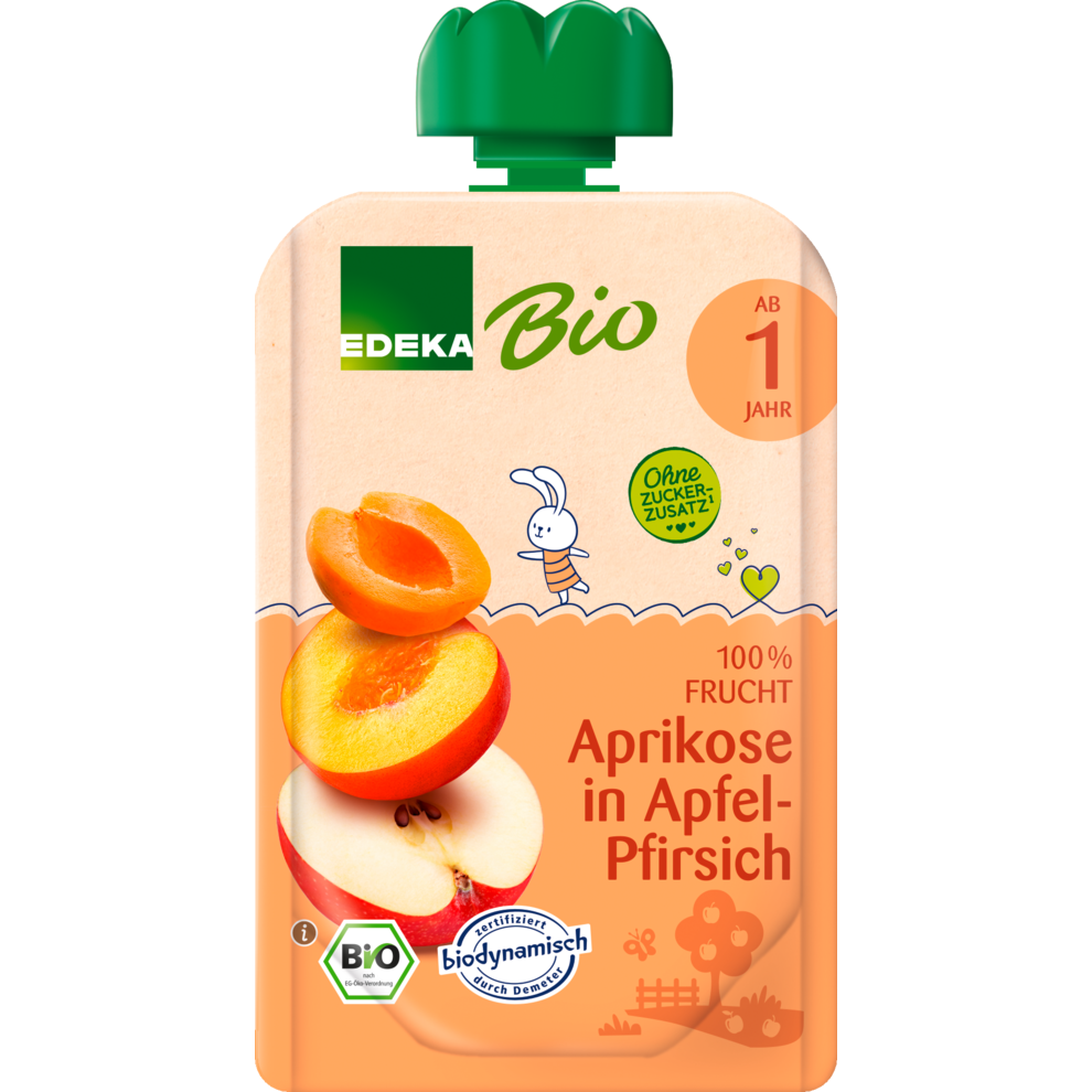 Quetschbeutel Aprikose in Apfel-Pfirsich