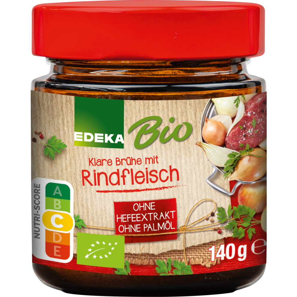 Klare Brühe mit Rindfleisch