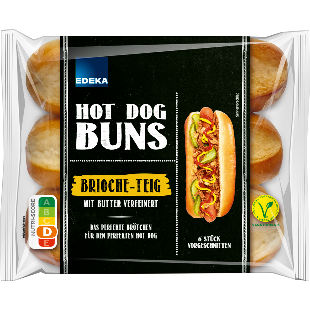 Brioche Hot Dog Buns EDEKA