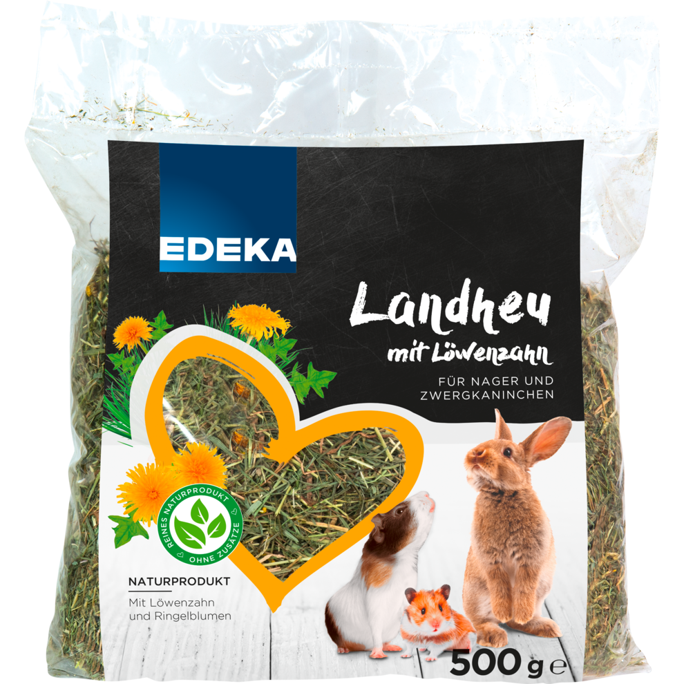 Landheu mit Löwenzahn