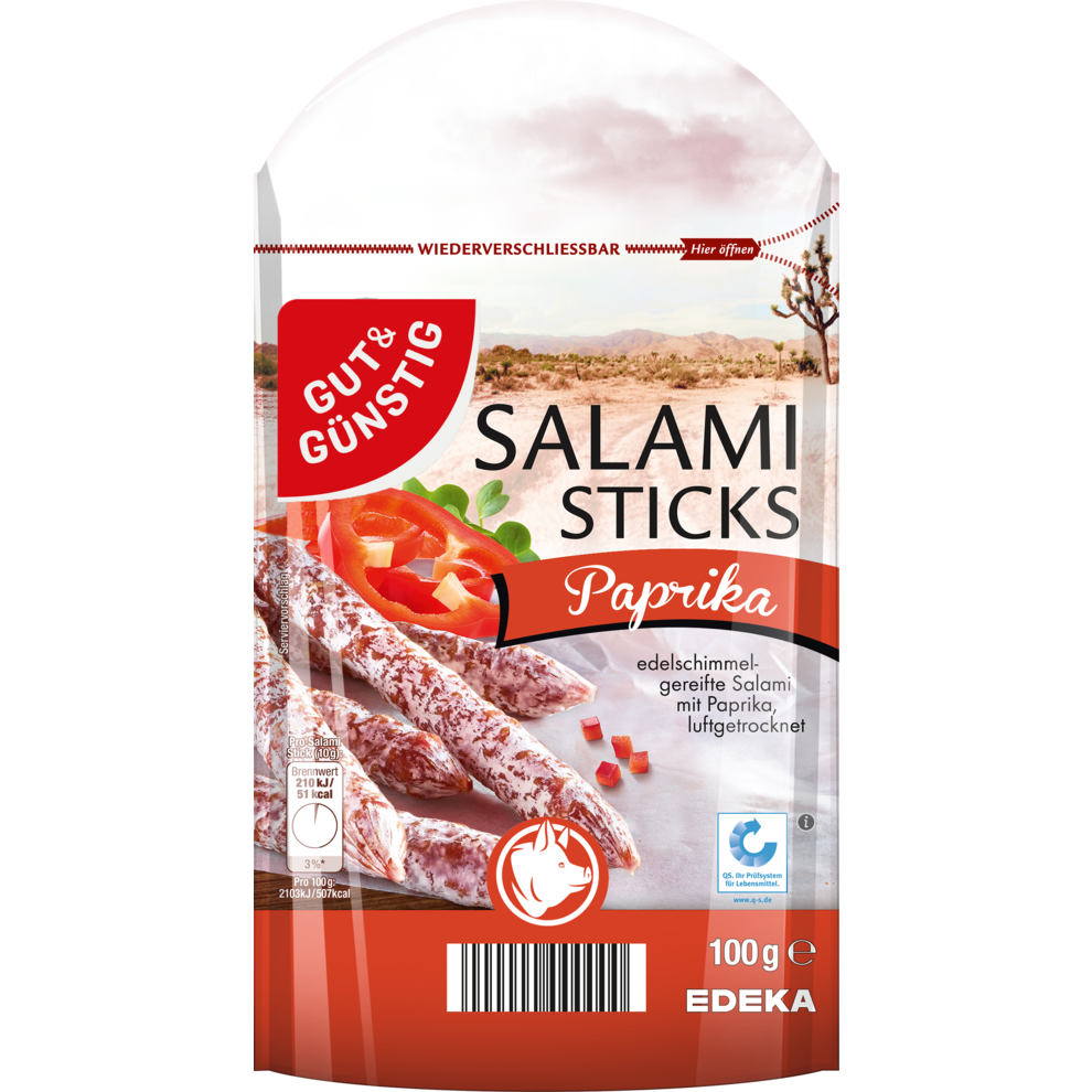 Salami Sticks, Paprika EDEKA