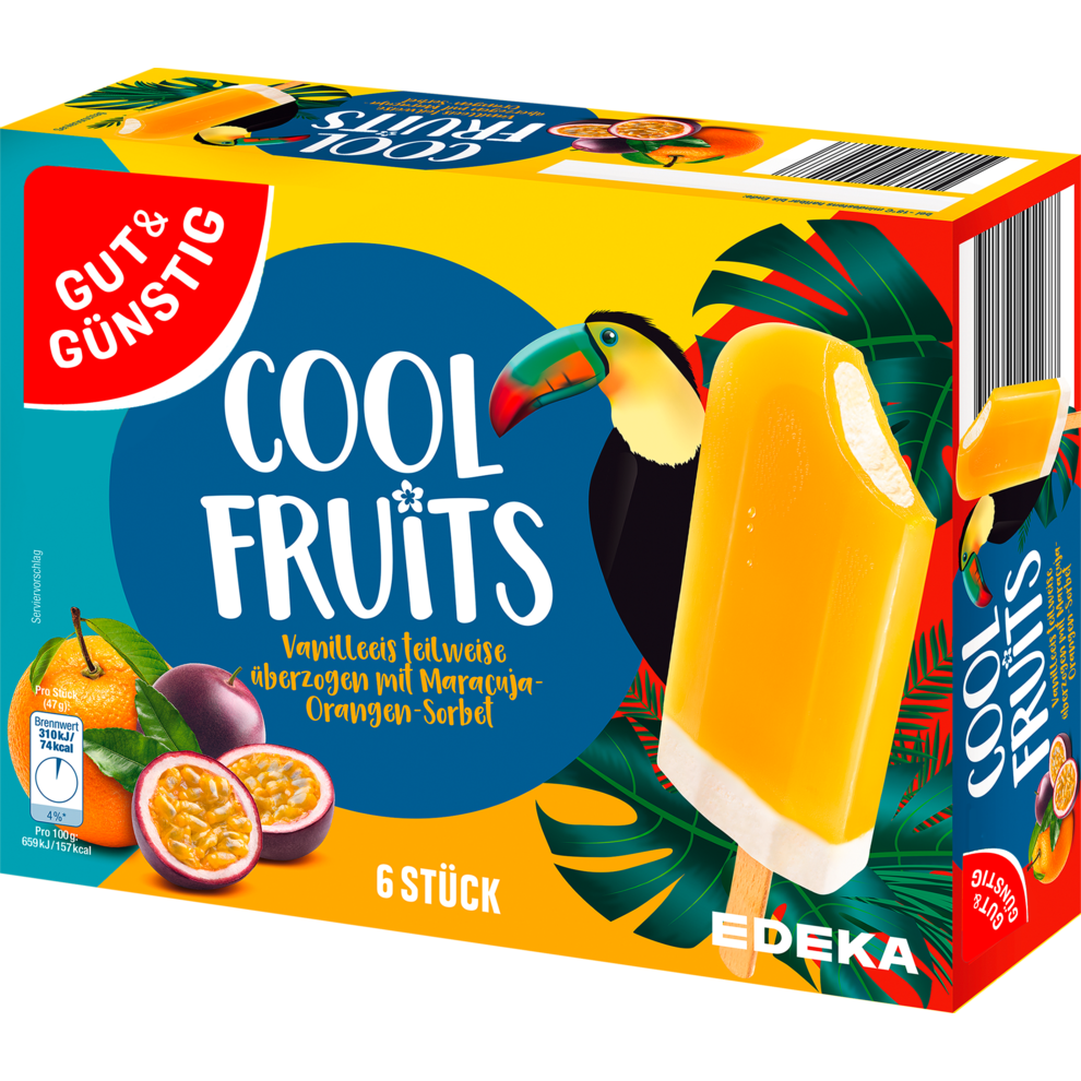Cool Fruits Orange-Maracuja, 6 Stück