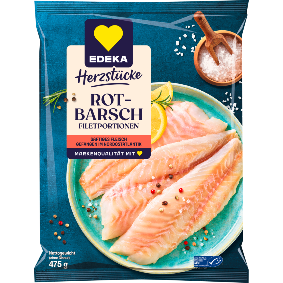 Rotbarsch-Filetportionen