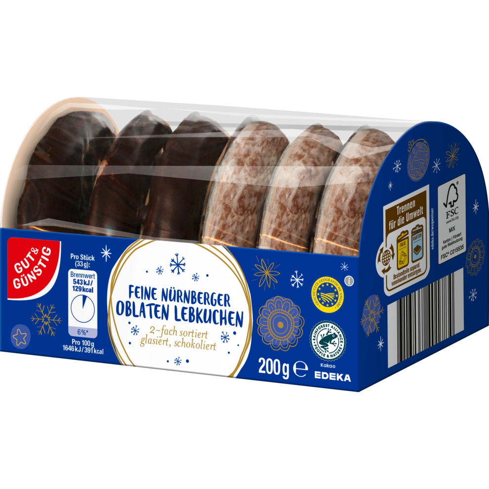 Oblatenlebkuchen 2-fach sortiert