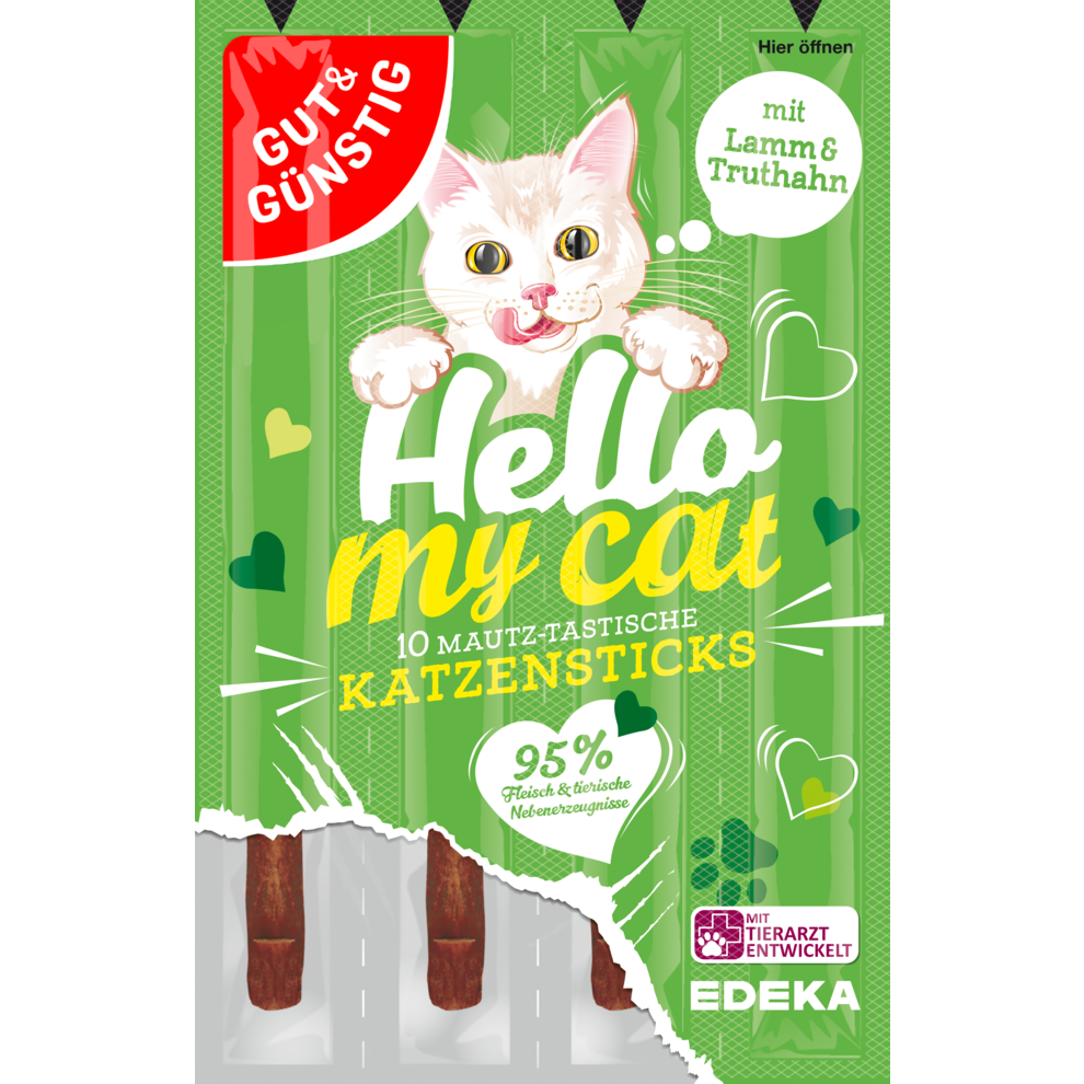 10 Katzensticks mit Lamm & Truthahn