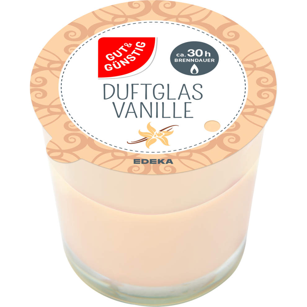 Duftkerze im Glas, Vanille