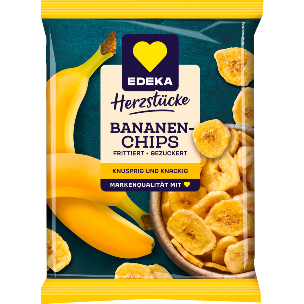 Bananenchips, frittiert, gezuckert