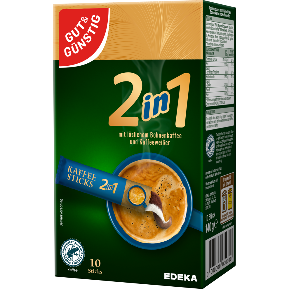Kaffeesticks 2in1